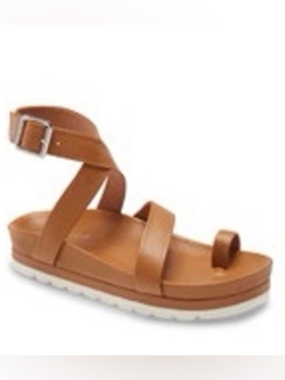 J Slides Neutral Snake-Print Beige/Black Multiple Strap Sandals Size 7.5 NIB